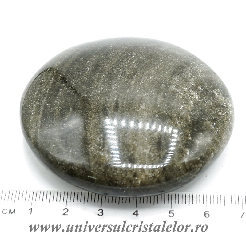 Obsidian auriu polisat simbol OM