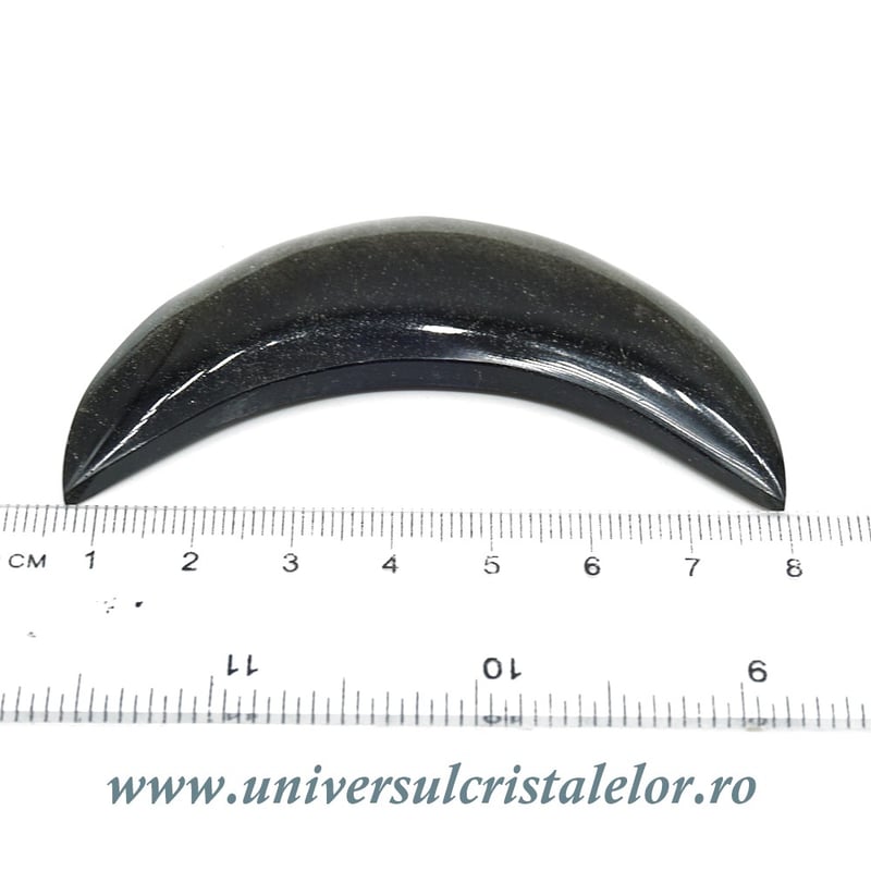 Semiluna obsidian auriu