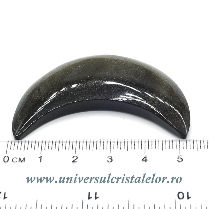Semiluna obsidian auriu