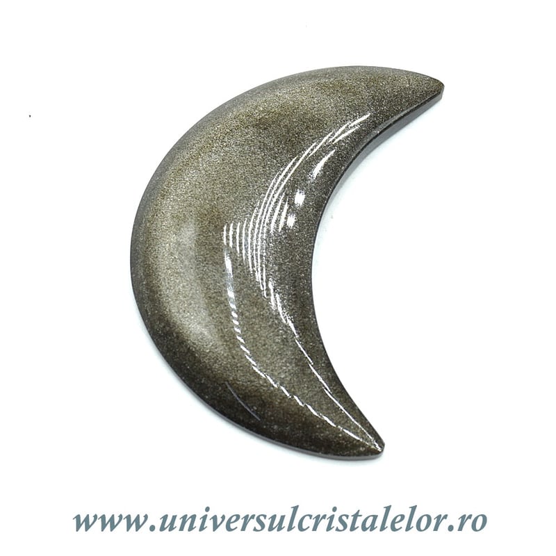 Semiluna obsidian auriu