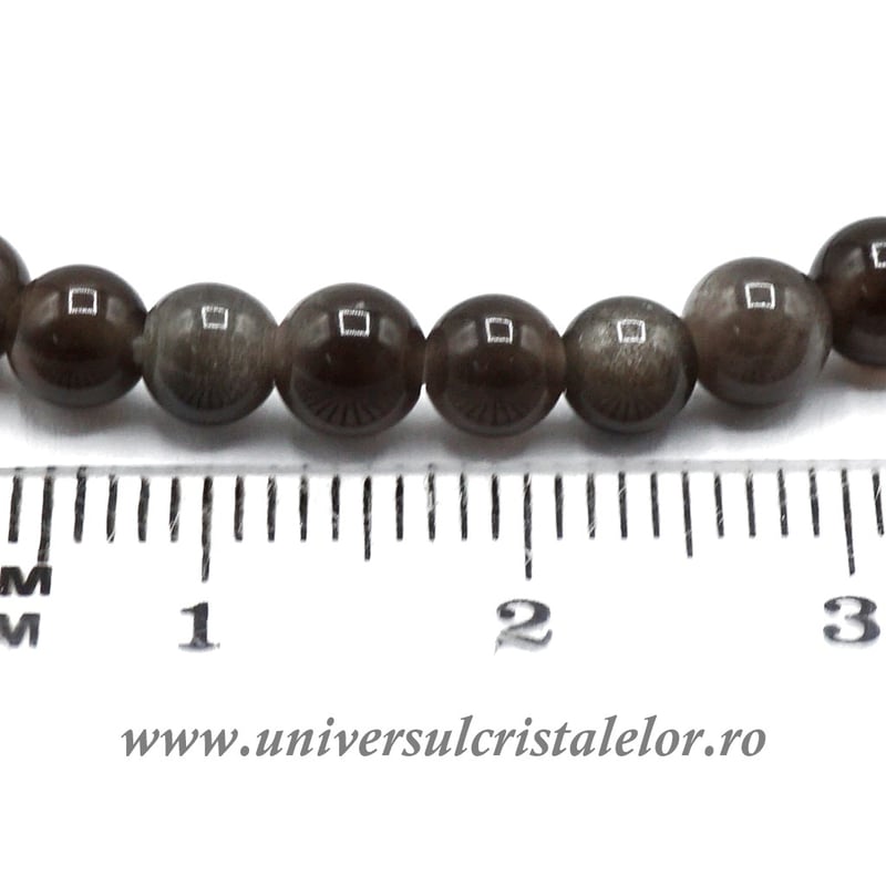 Bratara obsidian curcubeu 4mm