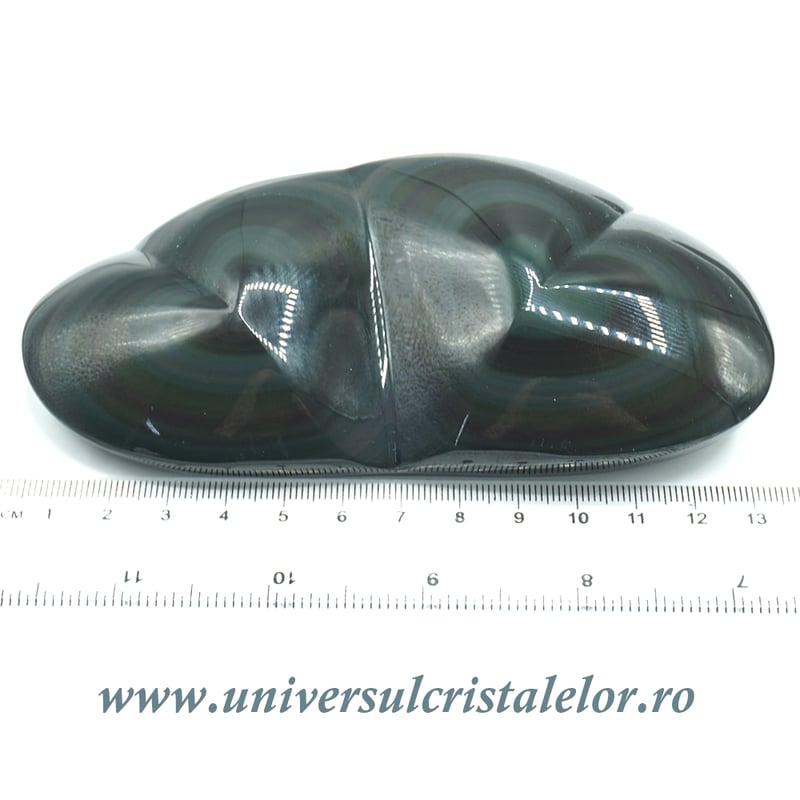 Obsidian curcubeu inima dubla