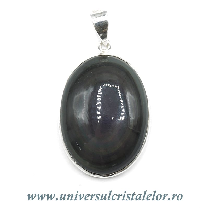 Pandantiv obsidian curcubeu