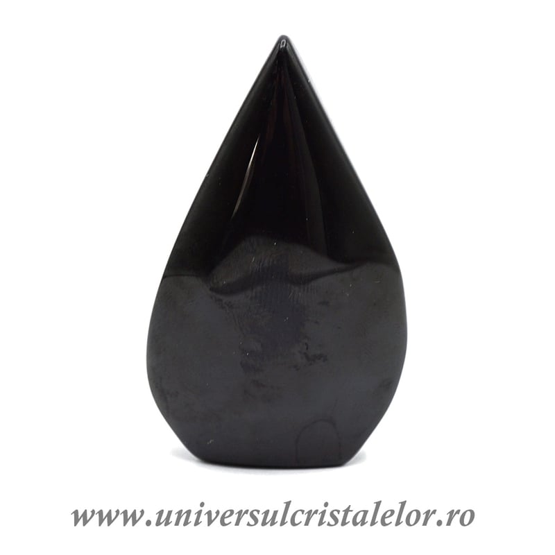 Obsidian curcubeu sculptura flacara m2