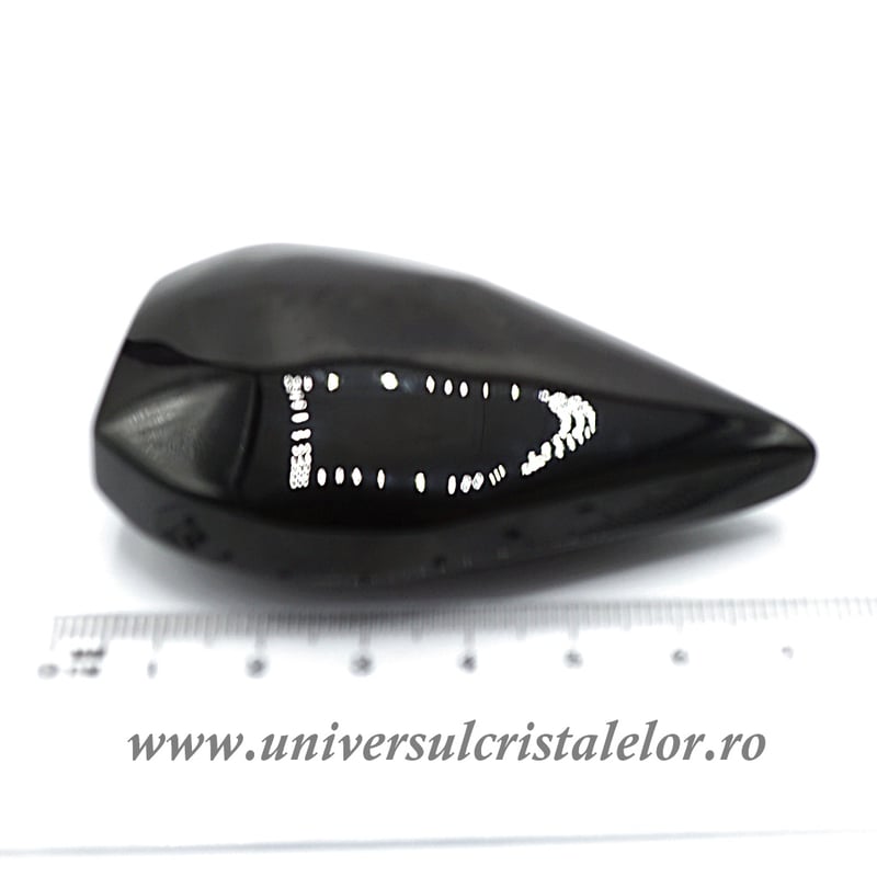 Obsidian curcubeu sculptura flacara m2