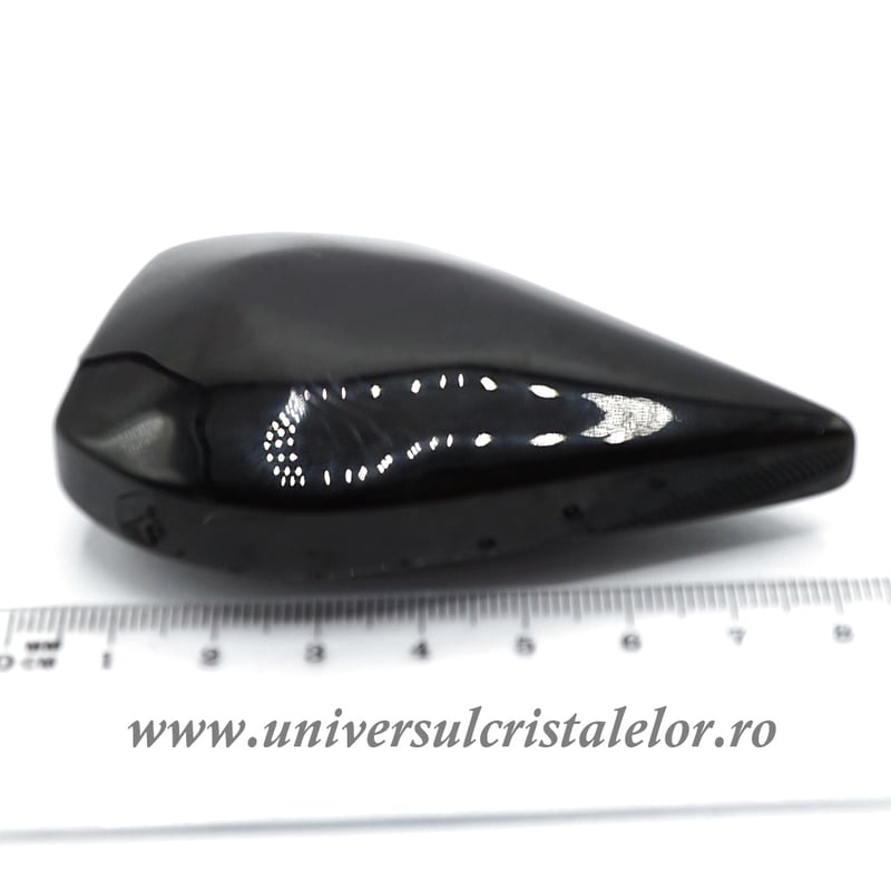 Obsidian curcubeu sculptura flacara m3