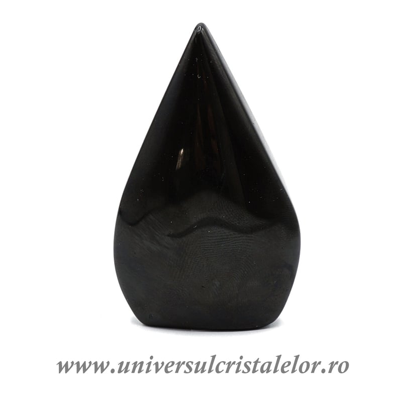 Obsidian curcubeu sculptura flacara