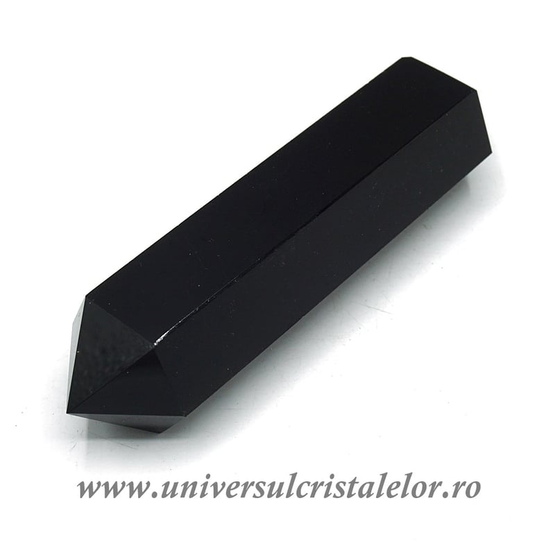 Bagheta dublu varf obsidian negru