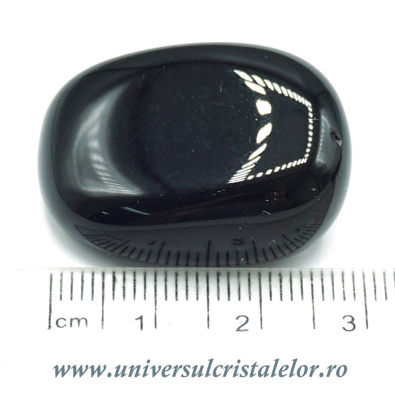 Obsidian negru piatra rulata