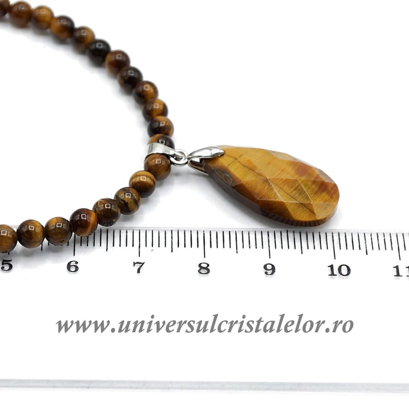 Colier cu pandantiv ochi de tigru lacrima