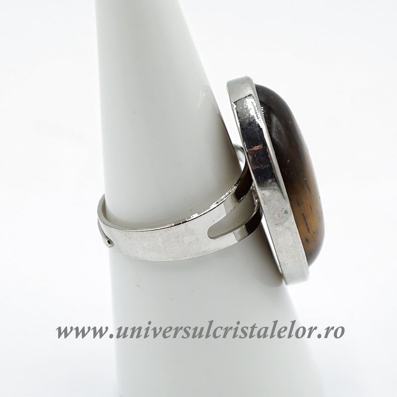 Inel ochi de tigru oval reglabil m5