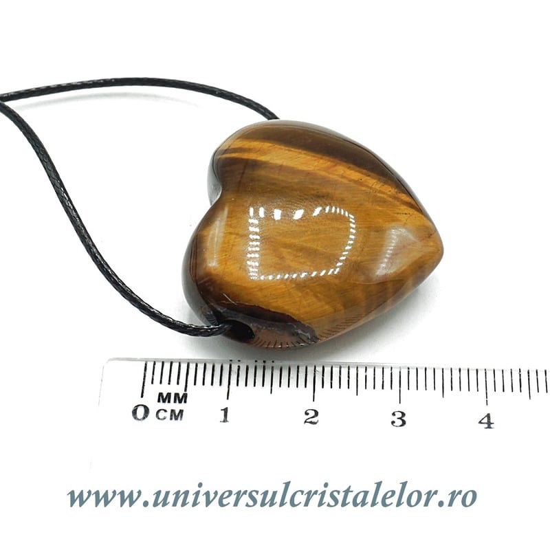 Pandantiv ochi de tigru inima