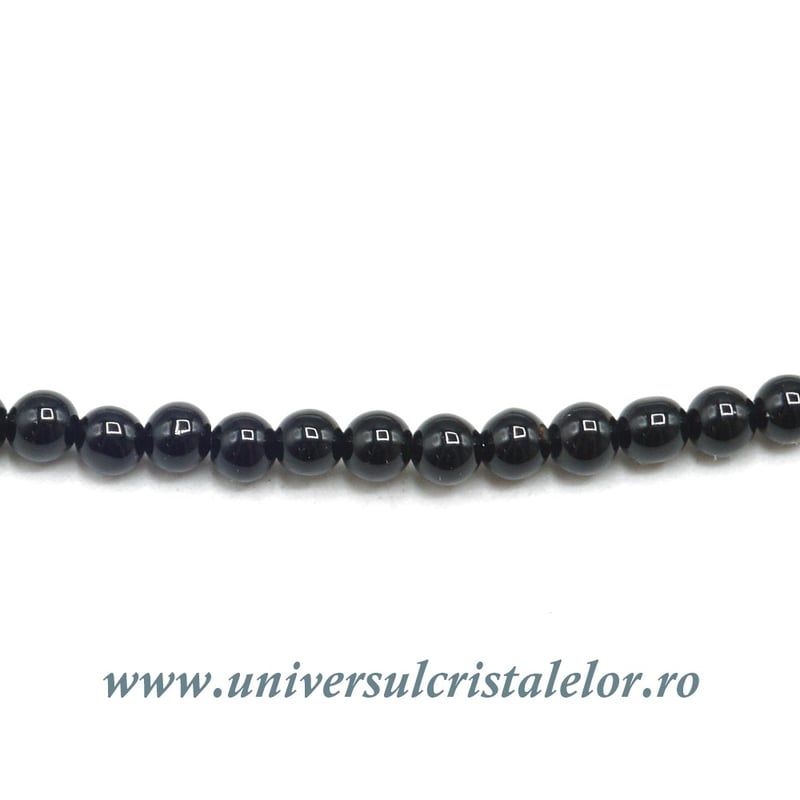 Colier onix negru rotund slefuit - 2,4 mm