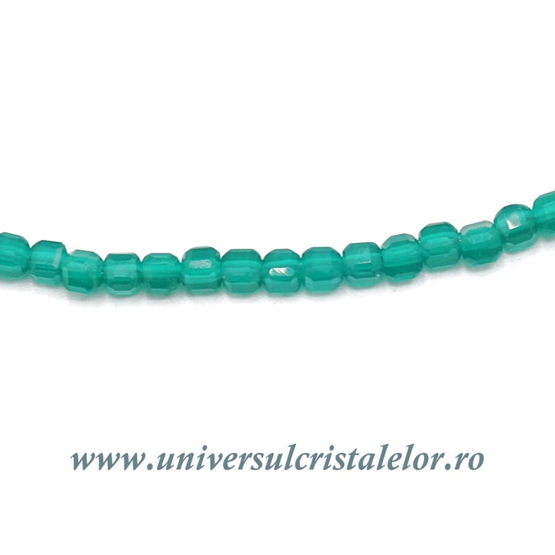 Colier onix verde cub fatetat - 2,5mm