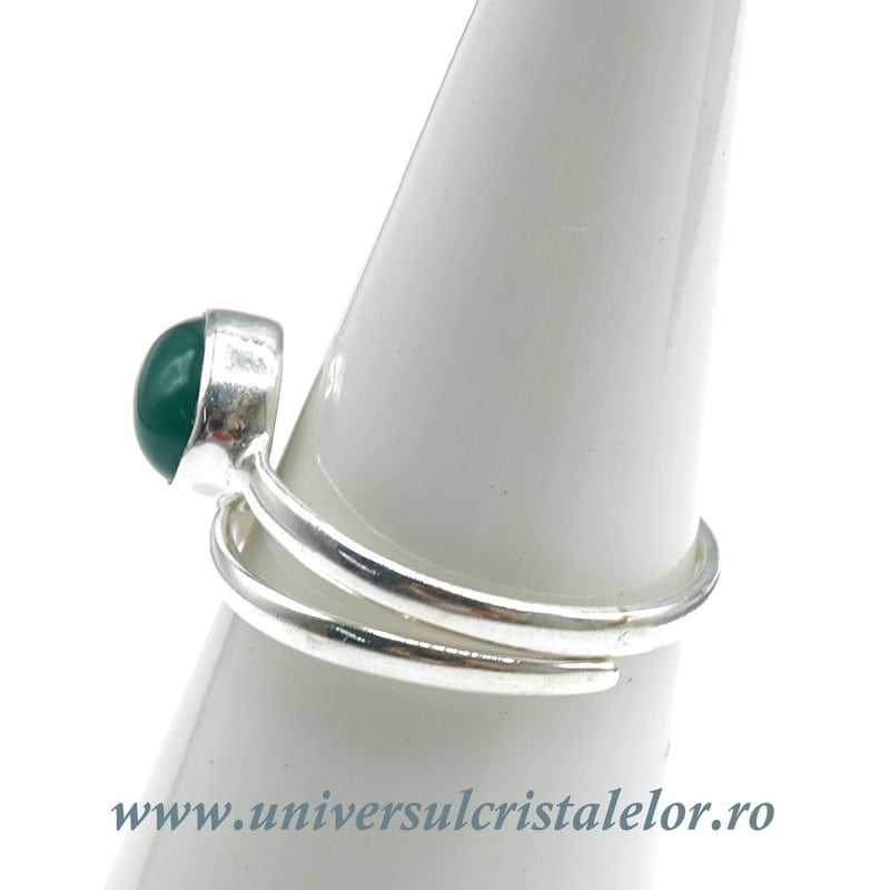 Inel onix verde oval reglabil