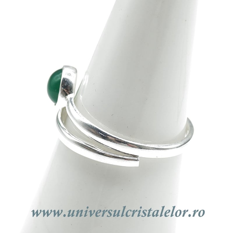 Inel onix verde rotund reglabil