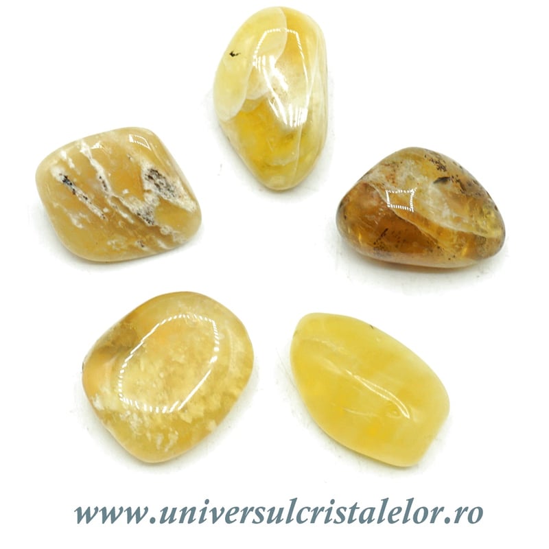 Opal galben piatra rulata