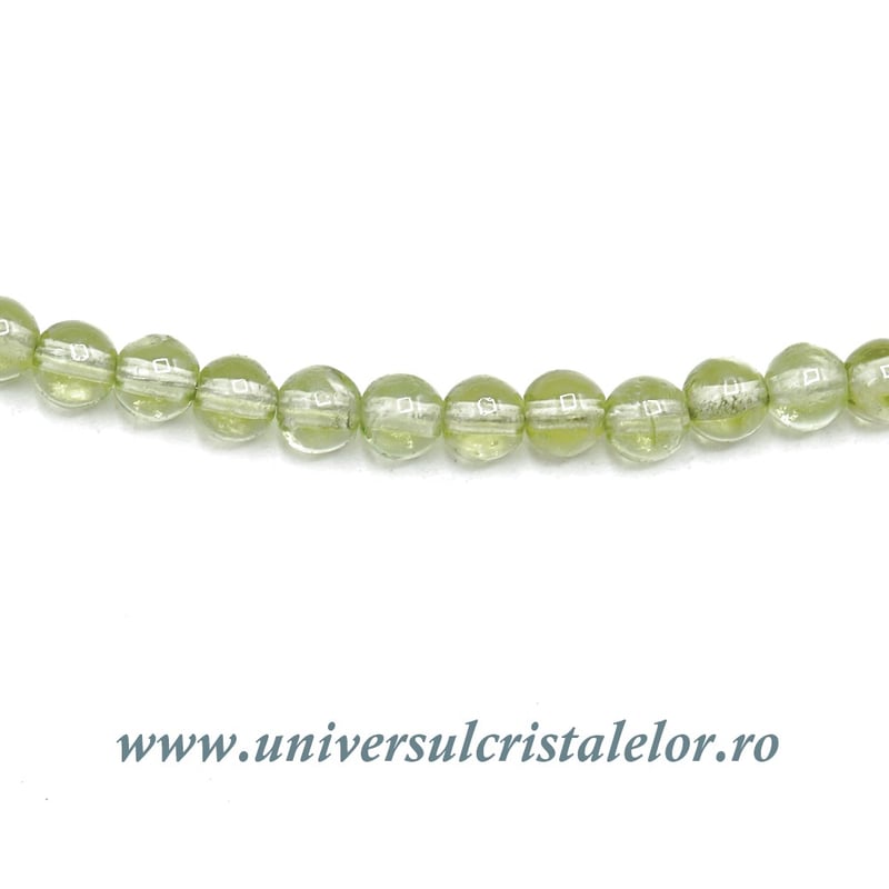 Colier peridot rotund slefuit - 3,5 mm