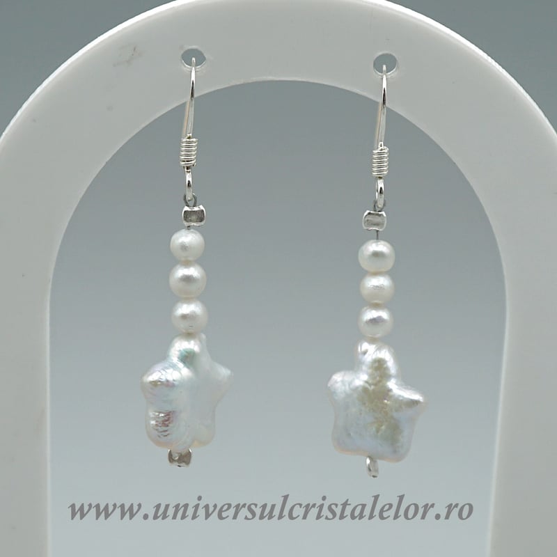 Cercei perle albe argint m4