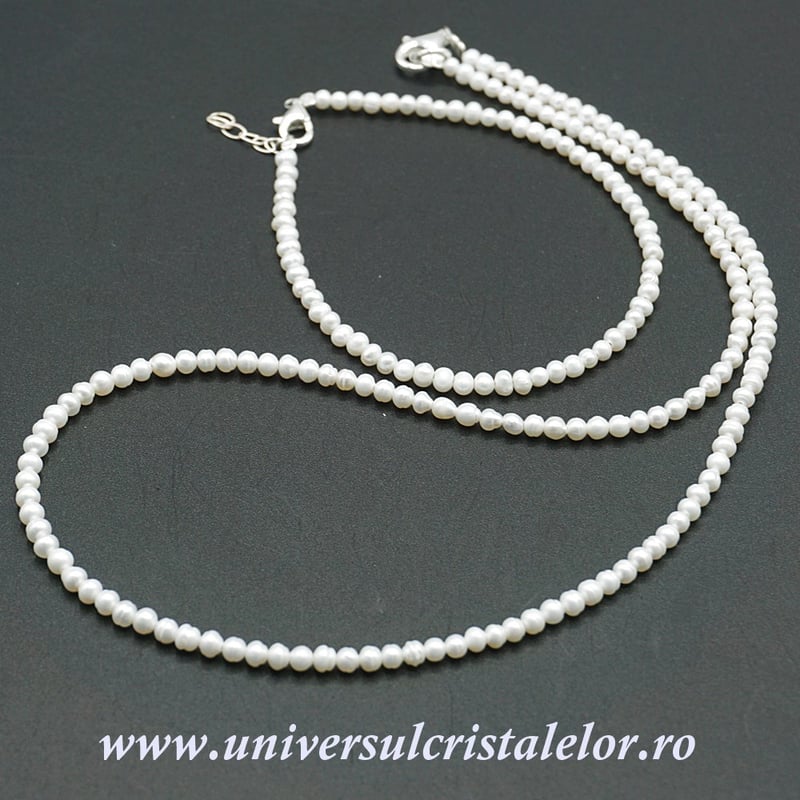 Set perle bratara , colier si cutie -2,8 - 3mm