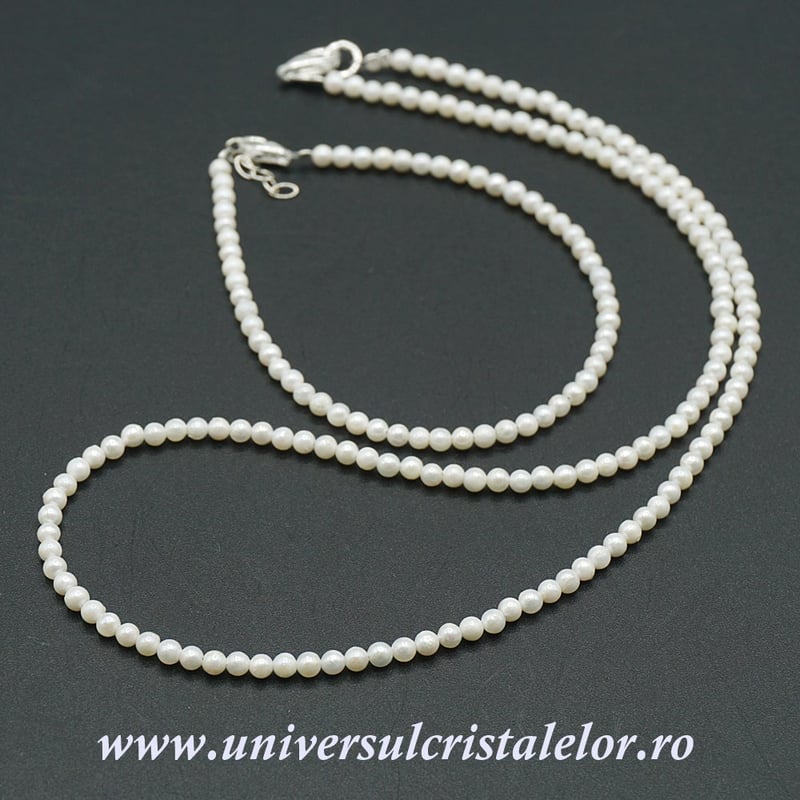 Set perle bratara , colier si cutie - 3mm