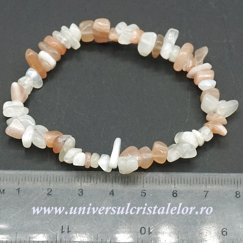 Bratara piatra lunii multicolora chipsuri
