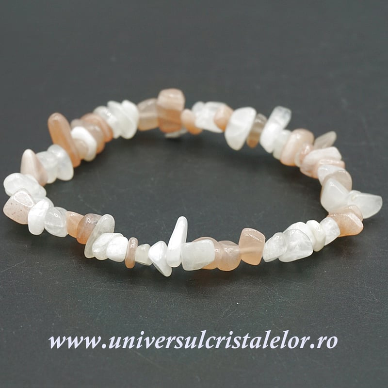 Bratara piatra lunii multicolora chipsuri