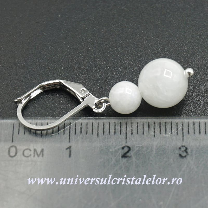 Cercei piatra lunii rotund-8mm m03