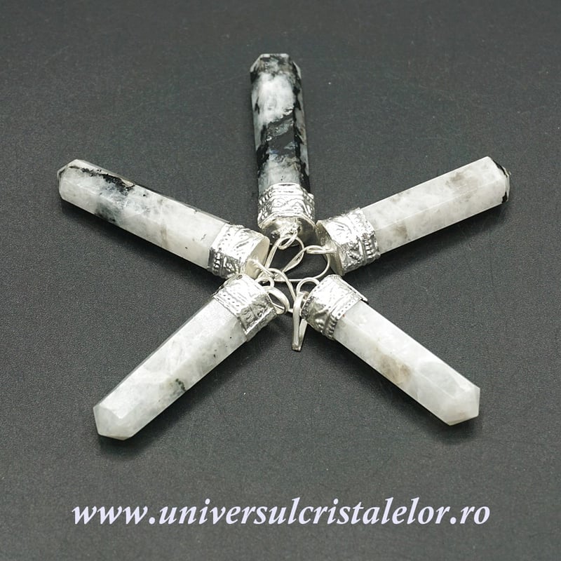 Pandantiv piatra lunii alba varf