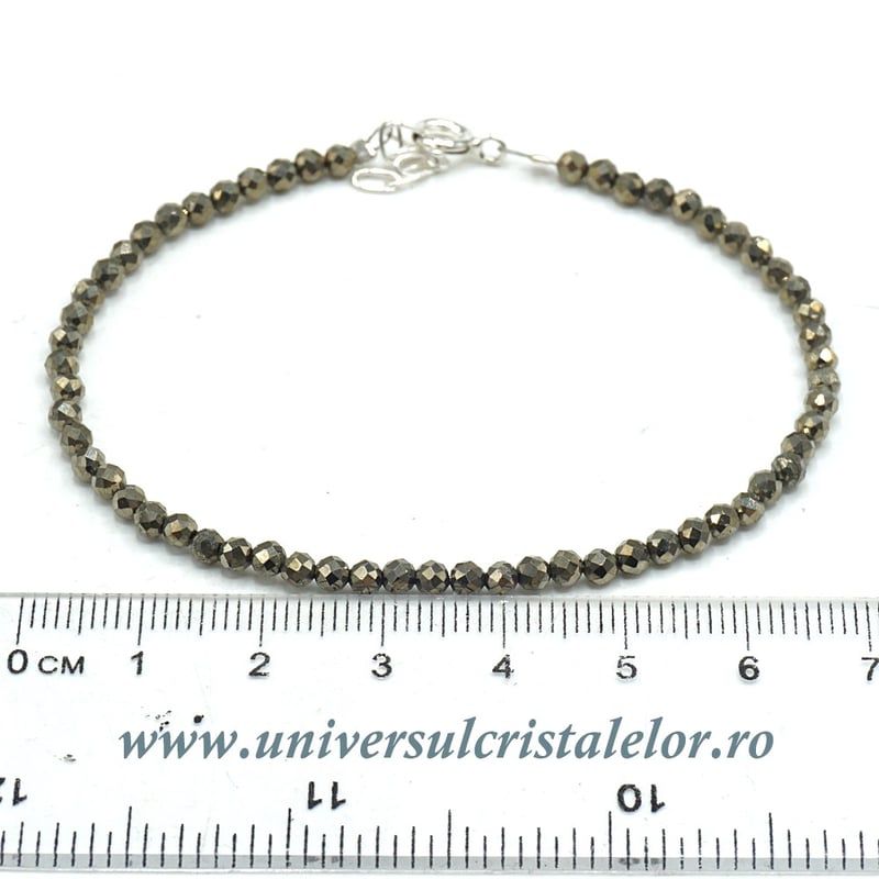 Bratara pirita rotund fatetat - 3,2 mm