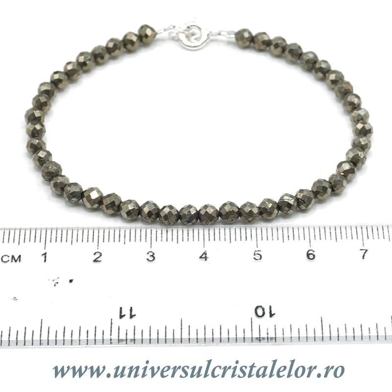 Bratara pirita rotund fatetat - 3,2 mm