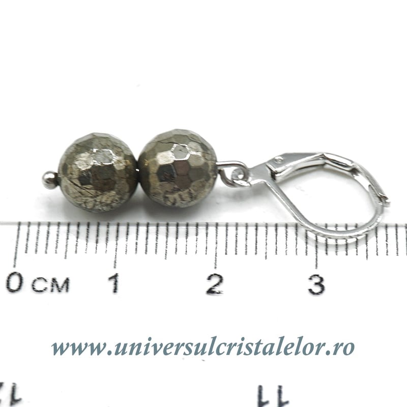 Cercei pirita rotund-8mm m02