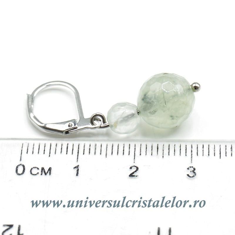 Cercei prehnit rotund-10mm m03