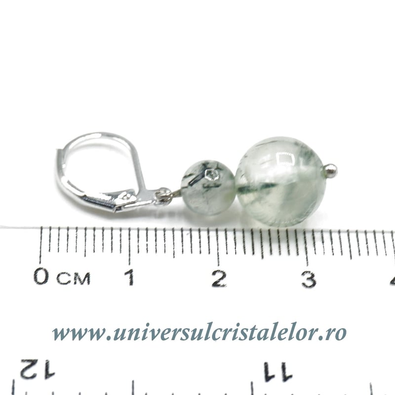 Cercei prehnit rotund-10mm m03