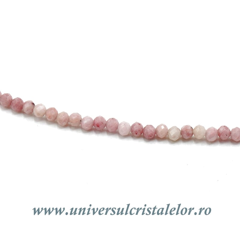 Colier rodonit rotund fatetat - 2,3mm