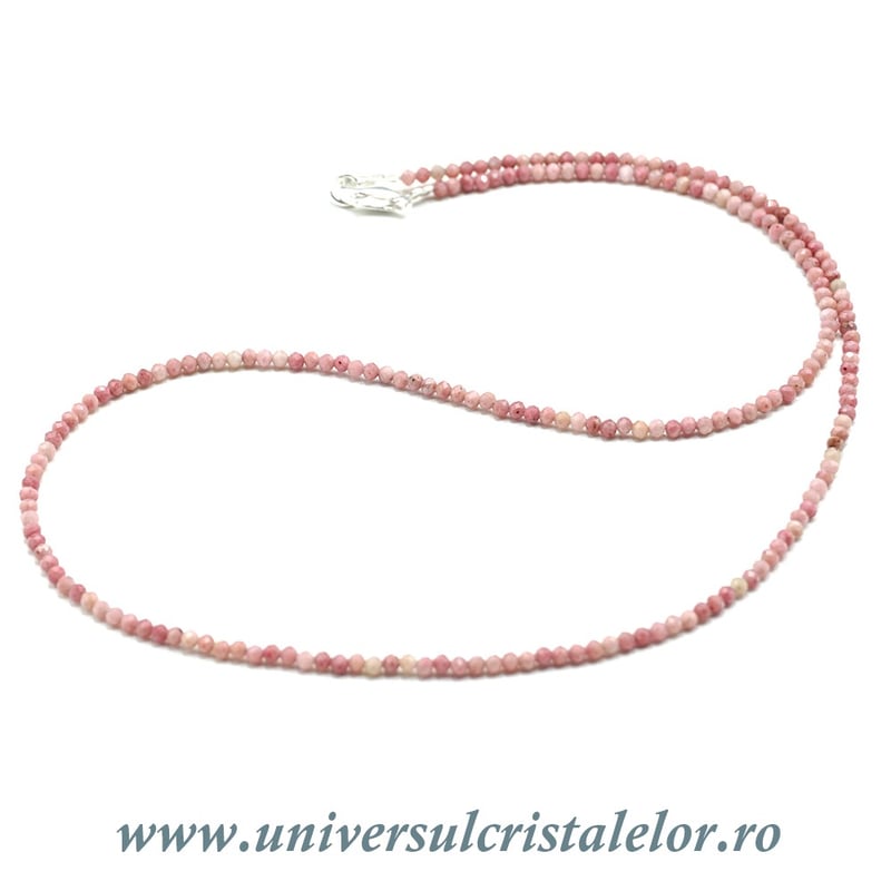 Colier rodonit rotund fatetat - 2,3mm