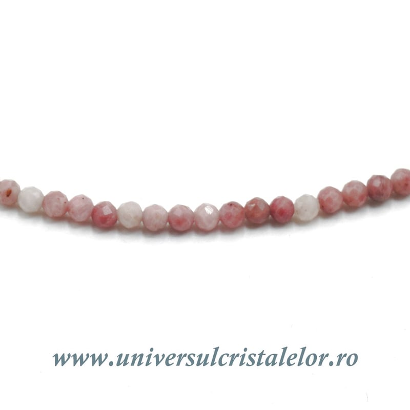 Colier rodonit rotund fatetat - 3,3 mm