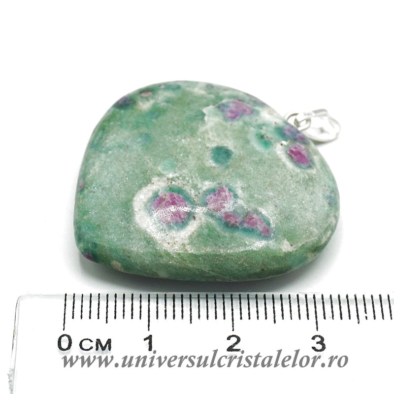 Pandantiv rubin in fucsit inima