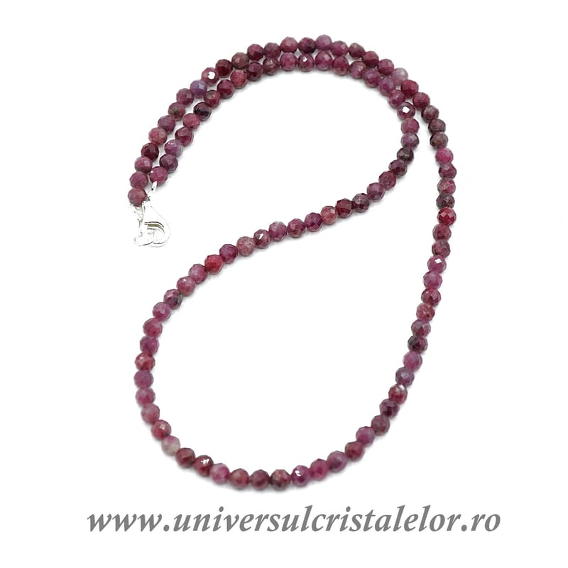 Colier rubin rotund fatetat - 4.4 mm