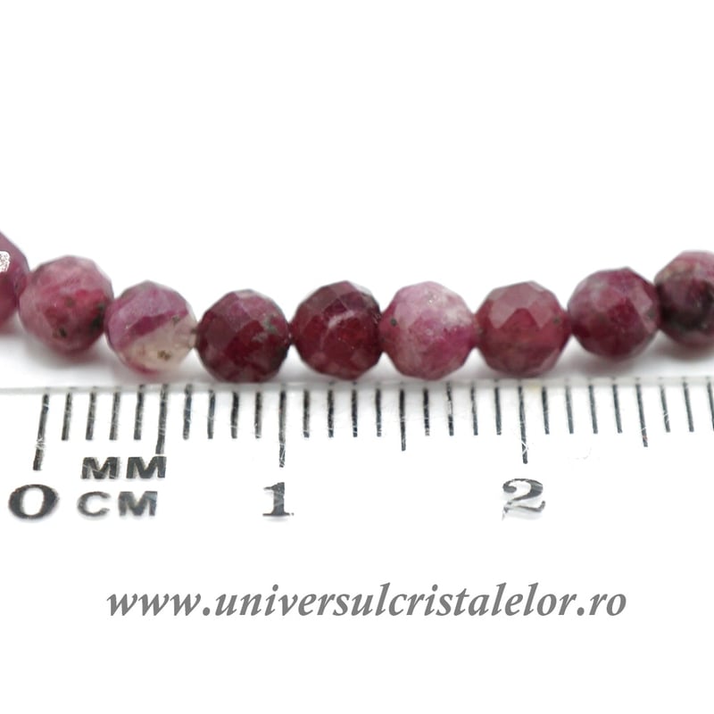 Colier rubin rotund fatetat - 4.4 mm