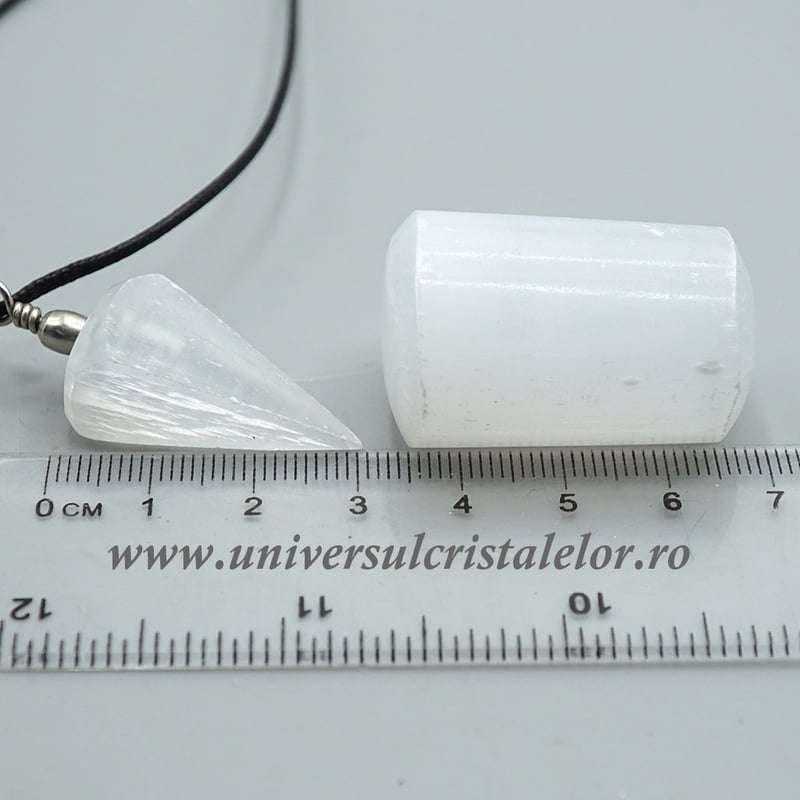Set selenit ( pandantiv plus piatra rulata ) m4