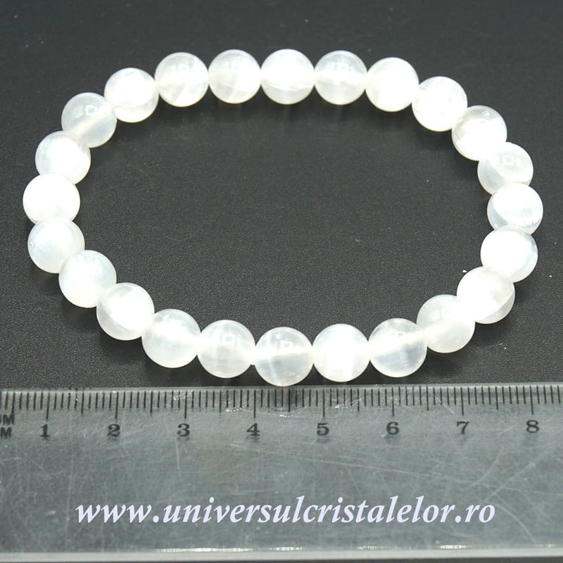 Bratara selenit rotund - 8 mm