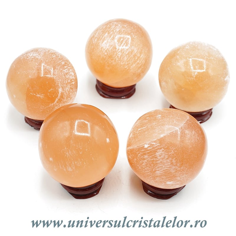 Sfera selenit orange 4,5 cm