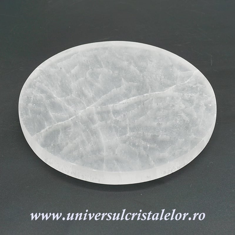Selenit suport rotund 15 cm