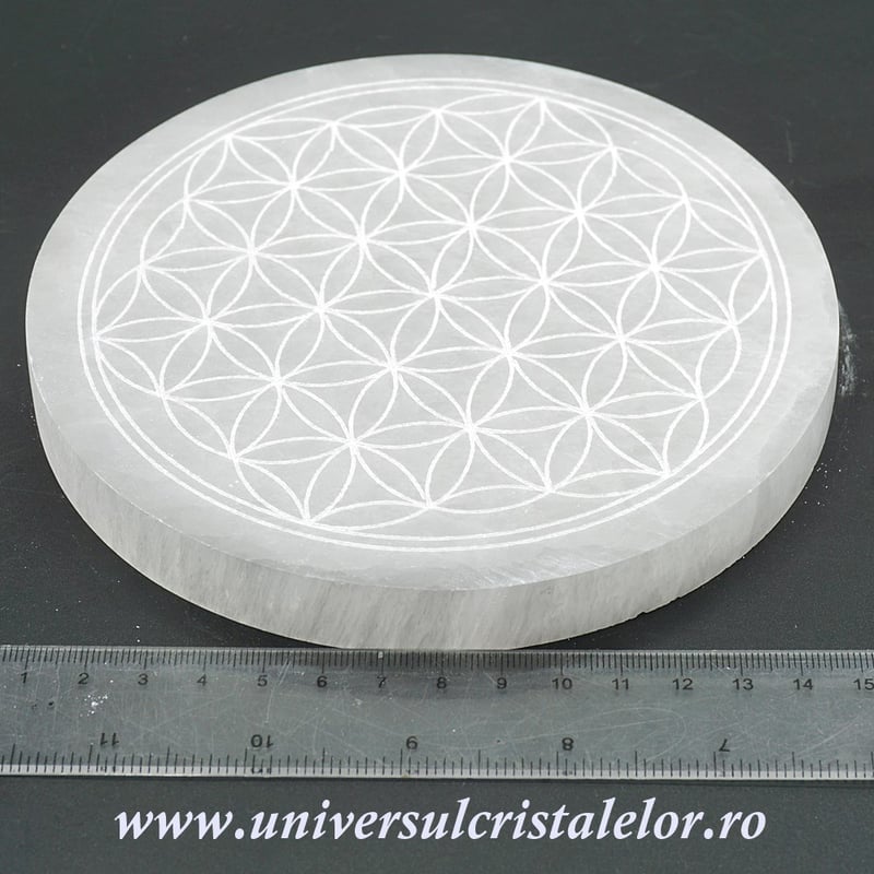 Selenit suport floarea vietii 15 cm