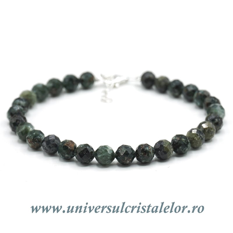 Bratara serafinit rotund fatetat - 6mm