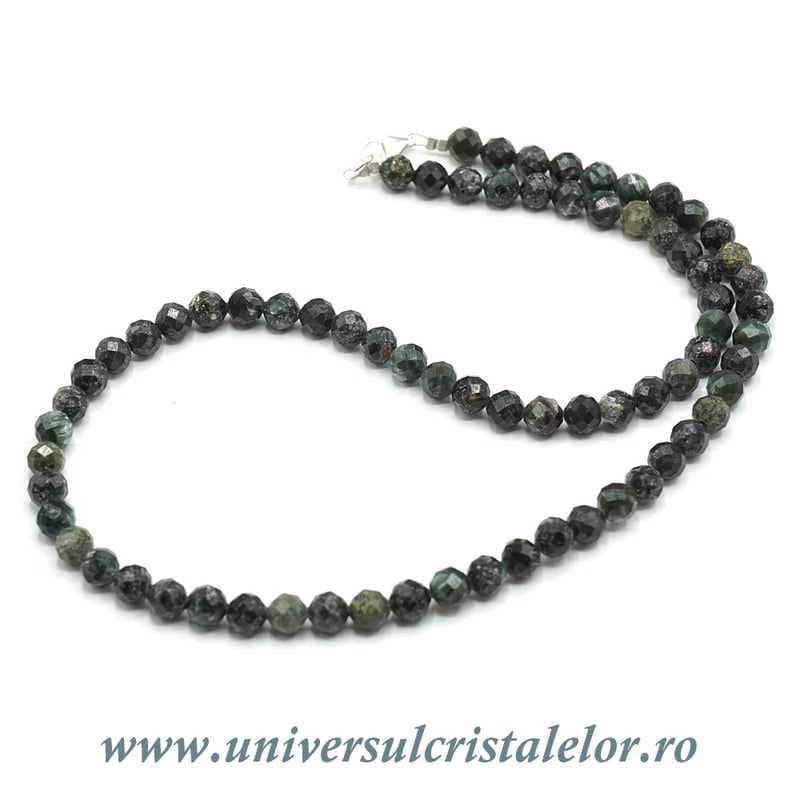 Colier serafinit rotund fatetat - 6mm