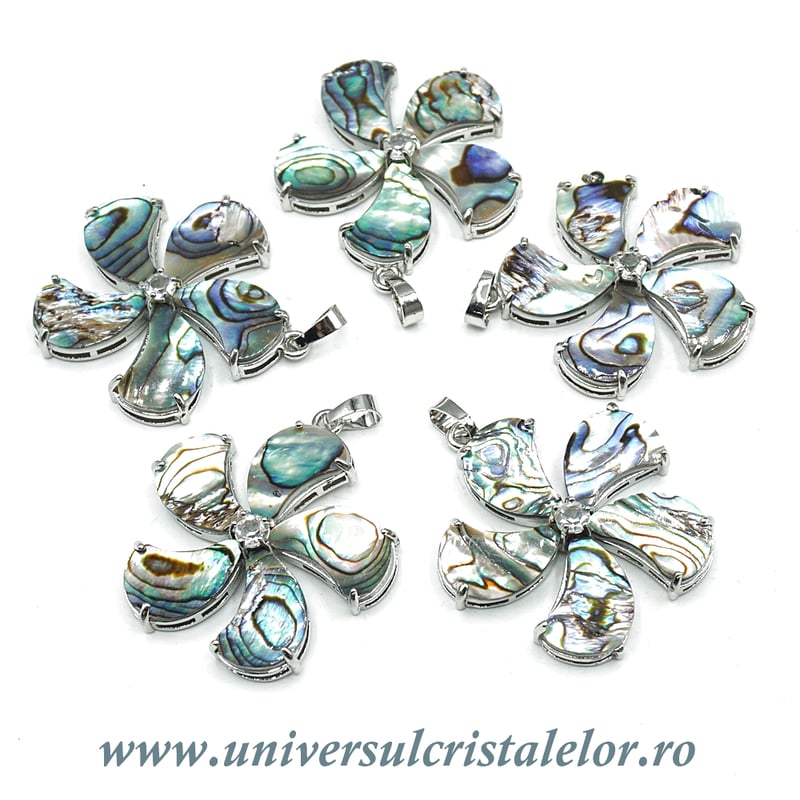 Pandantiv scoica paua floare