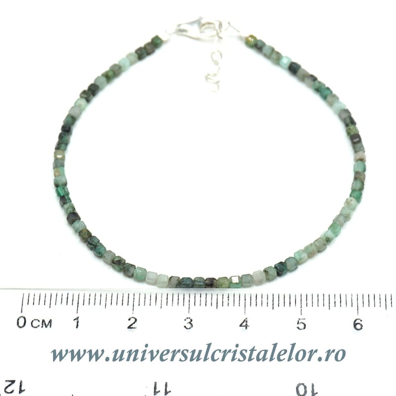 Bratara smarald cub fatetat - 2,3 mm
