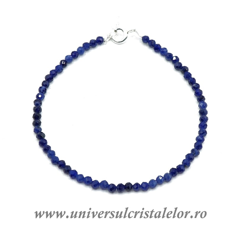 Bratara sodalit rotund fatetat 3 mm